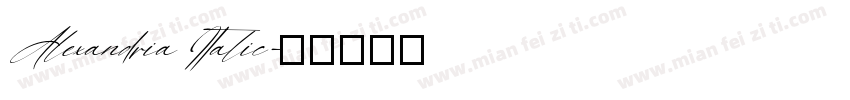 Alexandria Italic字体转换